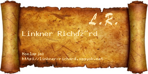 Linkner Richárd névjegykártya